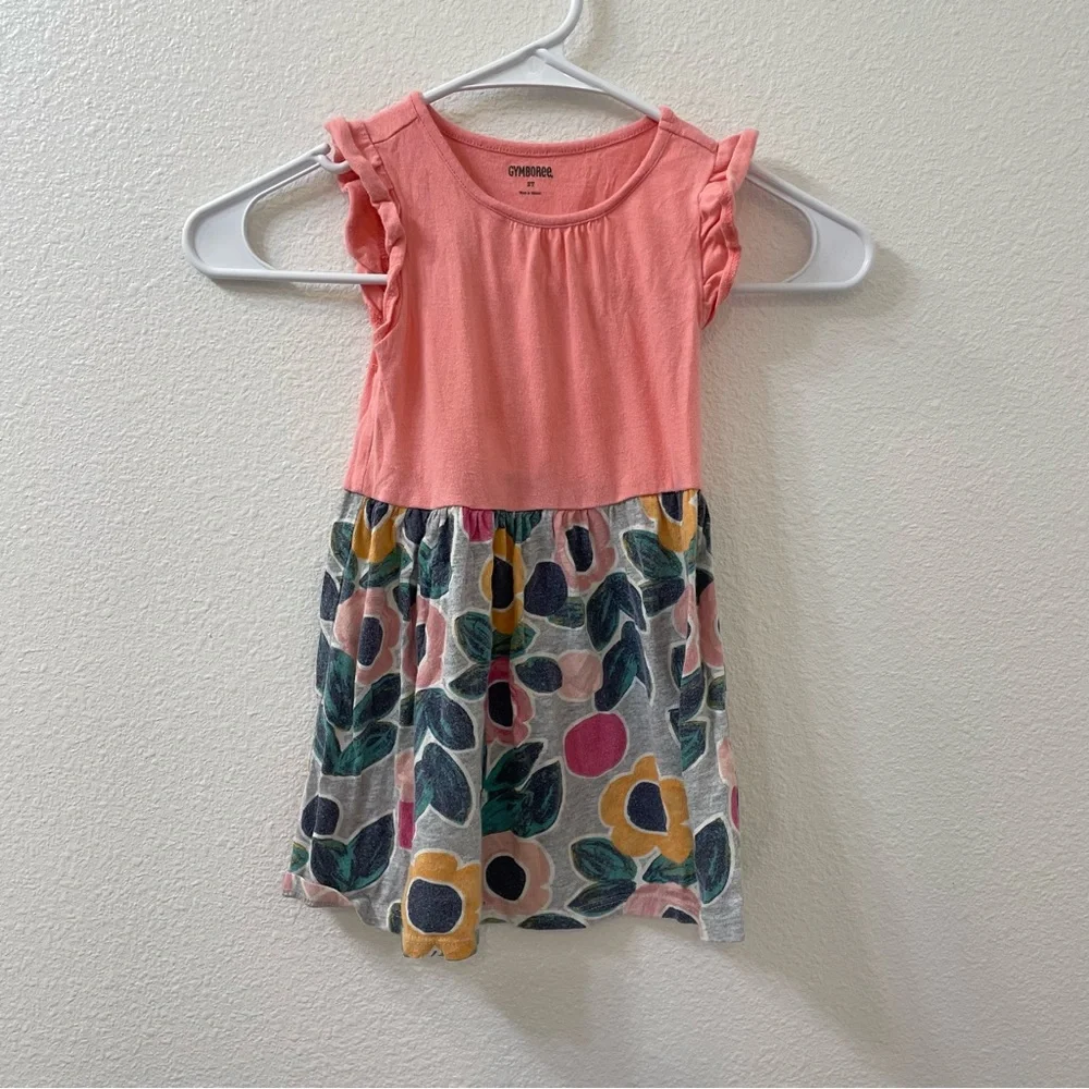 Gymboree dress pink floral 2T
